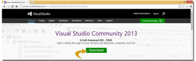 visual studio community 2013